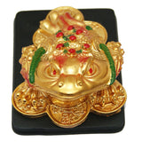 Divya Mantra Feng Shui Three Legged Money Toad for Fortune and Good Luck - Divya Mantra