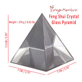 Divya Mantra Feng Shui Crystal Glass Pyramid For Spiritual Healing, Vastu Correction and Balancing - 7 cm - Divya Mantra