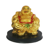 Divya Mantra Happy Man Laughing Buddha Sitting on Wealth Statue For Attracting Money Wealth Prosperity Financial Luck - Divya Mantra
