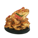 Divya Mantra Feng Shui King Money Toad Three Legged Frog on Wealth Bed For Prosperity Financial Business Good Luck - Divya Mantra