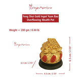 Divya Mantra Feng Shui Gold Ingot Yuan Bao Overflowing Wealth Pot For Abundance Financial Prosperity Good Luck - Divya Mantra