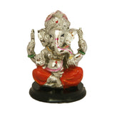 Divya Mantra Hindu God Ganeshji Murti Sculpture Statue Puja / Car Dashboard Idol For Good Luck Financial Prosperity Orange - Divya Mantra