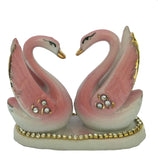 Divya Mantra Vastu Feng Shui Love Birds Pair of Ceramic Swans Decor Gift Figurine - Divya Mantra