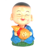 Divya Mantra Feng Shui Lovely Baby Buddha Wu Lou Gourd Swing Little Monk Car Interior Decoration Dashboard Accessories Spring Arts and Crafts Gift - Divya Mantra