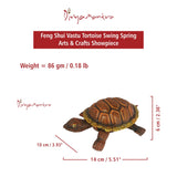 Divya Mantra Feng Shui Vastu Tortoise Turtle Swing Spring Arts And Crafts Brown Cash Almirah / Fridge Magnet Brown - Divya Mantra