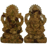 Divya Mantra Hindu God Idol Sculpture Statue Puja Murti Nav Dhan Laxmi Ganapathi 9 Grains For 9 Planets Ganesha Annapurna For Vastu - Divya Mantra
