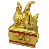 Divya Mantra Feng Shui Pair of Golden Mandarin Ducks For Love Luck Bedroom Decor Gift - Divya Mantra