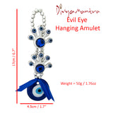 Divya Mantra Decorative Two 2 Devil Feet Evil Eye Pendant Amulet for Car Rear View Mirror Decor Ornament Accessories/Good Luck Charm Protection Interior Wall Hanging Showpiece - Divya Mantra