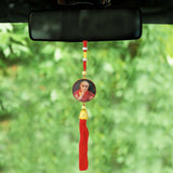 Divya Mantra Dalai Lama Decorative Talisman Gift Pendant Amulet for Car Rear View Mirror Decor Ornament Accessories/Good Luck Charm Protection Interior Premium Quality Wall Hanging Showpiece - Divya Mantra