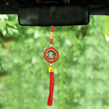 Divya Mantra Gautam Buddha Decorative Talisman Gift Pendant Amulet for Car Rear View Mirror Decor Ornament Accessories/Good Luck Charm Protection Interior Premium Quality Wall Hanging Showpiece - Divya Mantra