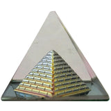 Divya Mantra Feng Shui Crystal Glass Pyramid For Spiritual Healing, Vastu Correction and Balancing - 4 cm - Divya Mantra