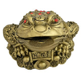 Divya Mantra Feng Shui King Money Toad Wealth Bed in Brass Finish for Prosperity Financial Business Good Luck - Divya Mantra