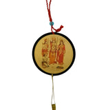 Divya Mantra Sri Ram Sita Laxman Hanuman Talisman Gift Pendant Amulet for Car Rear View Mirror Decor Ornament Accessories/Good Luck Charm Protection Interior Wall Hanging Showpiece - Divya Mantra