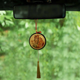Divya Mantra Shri Radha Krishna Talisman Gift Pendant Amulet for Car Rear View Mirror Decor Ornament Accessories/Good Luck Charm Protection Interior Wall Hanging Showpiece - Combo Set of 2 - Divya Mantra