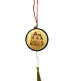 Divya Mantra Sri Shiva Parivar Talisman Gift Pendant Amulet for Car Rear View Mirror Decor Ornament Accessories/Good Luck Charm Protection Interior Wall Hanging Showpiece - Combo Set of 2 - Divya Mantra