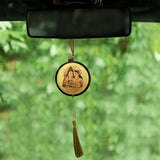 Divya Mantra Sri Shiva Parivar Talisman Gift Pendant Amulet for Car Rear View Mirror Decor Ornament Accessories/Good Luck Charm Protection Interior Wall Hanging Showpiece - Divya Mantra