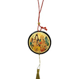Divya Mantra Sri Shiv Parivar Talisman Gift Pendant Amulet for Car Rear View Mirror Decor Ornament Accessories/Good Luck Charm Protection Interior Wall Hanging Showpiece - Combo Set of 2 - Divya Mantra