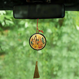 Divya Mantra Sri Shiv Parivar Talisman Gift Pendant Amulet for Car Rear View Mirror Decor Ornament Accessories/Good Luck Charm Protection Interior Wall Hanging Showpiece - Combo Set of 2 - Divya Mantra