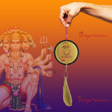 Divya Mantra Sri Shri Pancha Mukhi Hanuman Talisman Gift Pendant Amulet for Car Rear View Mirror Decor Ornament Accessories/Good Luck Charm Protection Interior Wall Hanging Showpiece - Divya Mantra