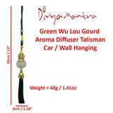 Divya Mantra Chinese Feng Shui Wu Lou Gourd Aroma Diffuser Talisman Gift Pendant Amulet for Car Rear View Mirror Decor Ornament Accessories/ Good Luck Charm Protection Interior Wall Hanging Showpiece - Divya Mantra