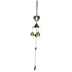 Divya Mantra Feng Shui 3 Fengling Bells Carp Fish Pair Metal Good Luck Bronze Windchime Gift For Home - Divya Mantra