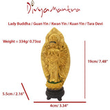 Divya Mantra Lady Buddha / Guan Yin / Kwan Yin / Kuan Yin / Tara Devi Goddess of Mercy and Compassion Idol Sculpture Statue Murti - Divya Mantra