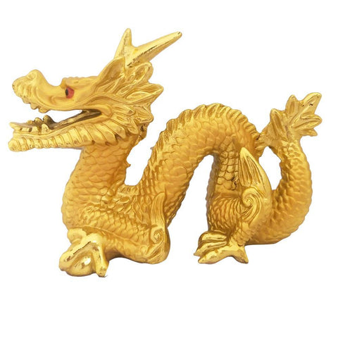Divya Mantra Feng Shui Golden Dragon Good Luck Symbol for Prosperity Career Success - Divya Mantra