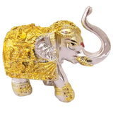 Divya Mantra Feng Shui Trunk up Bejeweled Elephant For Prosperity Financial Business Strength Success Good Luck - Divya Mantra