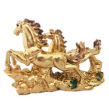 Divya Mantra Feng Shui Two 2 Running Horses for Fame Recognition, Power, Career Luck, Success and Good Luck - Divya Mantra