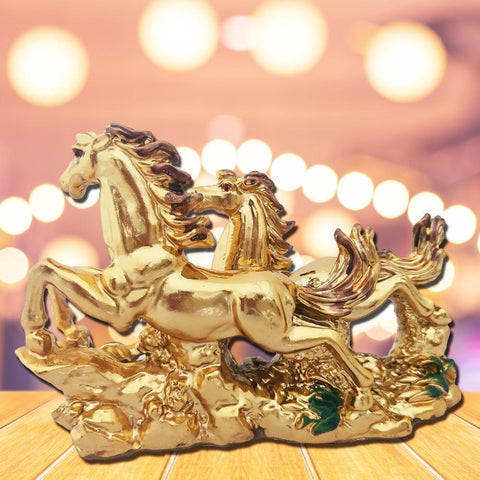 Divya Mantra Feng Shui Three 3 Running Horses for Fame Recognition, Power, Career Luck, Success and Good Luck - Divya Mantra