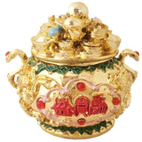 Diya Mantra Feng Shui Golden Colourful Wealth Bowl - Divya Mantra