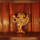 Divya Mantra Sri Panchmukhi Hanuman Idol Murti Trishakti Yantra Shiva Trishul, Om Sign, Swastik Good Luck Charm Double Sided Green Home Wall Decor Pooja Items Vastu Car Hanging - Multi - Set of 2 - Divya Mantra