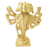 Divya Mantra Sri Hindu God Panchmukhi (Five Faced) Hanuman Idol Sculpture Statue Murti Puja/Pooja Room, Meditation, Prayer, Office, Temple, Home Decor & Sri Hanuman Keychain -Bike/Car/ Home; Gift Set - Divya Mantra