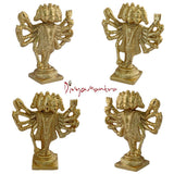 Divya Mantra Sri Panchmukhi Hanuman Idol Murti Statue Om Indian Mandir Home Wall Decor Hindu Temple Pooja Items Vastu Decorative Car Hanging Diwali Puja Single Sided Symbol - Multi - Set of 2 - Divya Mantra