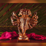 Divya Mantra Sri Panchmukhi Hanuman Idol Murti Trishakti Yantra Shiva Trishul, Om Sign, Swastik Good Luck Charm Double Sided Pink Home Wall Decor Pooja Items Vastu Car Hanging - Multi - Set of 2 - Divya Mantra