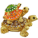 Divya Mantra Bejeweled Wish Fulfilling Three Tier Tortoise - Divya Mantra