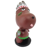 Divya Mantra Red Indian Pirate Dashboard Bobble Head Toy Doll Showpiece, Collection Figurines, Gifts for Kids, Car Decoration - Divya Mantra