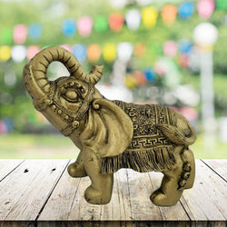 Divya Mantra Feng Shui Trunk up Elephant for Wish Fulfillment - Divya Mantra