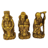 Divya Mantra Feng Shui Chinese Three Wise Men / 3 Lucky Immortals/Star Gods/Fu Lu Shou/Fuk Luk Sau Wealth Gods for Long Life, Fame and Fortune - Divya Mantra