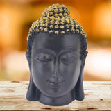 Divya Mantra Meditating Gautam Buddha Head Murti Sculpture Statue Puja/Car Dashboard Idol for Peace and Serenity - Divya Mantra