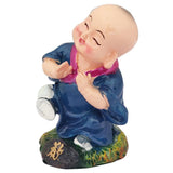 Divya Mantra Happy Tibetan Monk Baby Lama Dashboard Toy Doll Showpiece, Collection Figurines, Gifts for Kids, Car Decoration - Divya Mantra