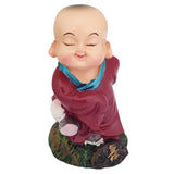 Divya Mantra Happy Tibetan Monk Baby Lama Dashboard Toy Playing Doll Showpiece, Collection Figurines, Gifts for Kids, Car Decoration - Divya Mantra
