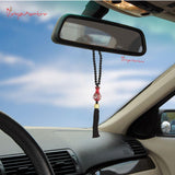 Divya Mantra Decorative Chinese Feng Shui Talisman Black Beads Pot Gift Pendant Amulet Car Rear View Mirror Decor Ornament Accessories/Good Luck, Money, Protection Interior Home Wall Hanging Showpiece - Divya Mantra