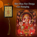 Divya Mantra Spiritual Hindu Goddess Sri Maa Nav Durga Talisman Gift Pendant Amulet Car Rear View Mirror Decor Ornament Accessories/Good Luck, Money, Wealth Interior Home Wall Hanging Gift Showpiece - Divya Mantra