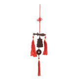 Divya Mantra Car Decoration Rear View Mirror Hanging Accessories Feng Shui Pagoda Bell with Dragon Sword and Red Tassel Lucky Coin Wealth Ornament; Vastu, Money; Home, Office Decor Gift Items/Products - Divya Mantra
