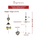 Aaradhi Feng Shui Fengling Cupid Heart Love Struck Talisman Gift Pendant Amulet Decor Good Luck Charm Protection Interior / Outdoor Wall Hanging Balcony/Living Room/Home/ Bedroom Decoration Windchime  - Divya Mantra