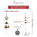 Divya Mantra Feng Shui Fengling Chinese Lucky Coin Pagoda Talisman Gift Pendant Amulet Decor Good Luck Charm Protection Interior Wall Hanging Balcony/Living Room/Home/Bedroom Decoration Windchime  - Divya Mantra