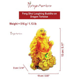 Divya Mantra Happy Man Laughing Buddha Holding Wealth Lucky Coins and Ingot Yuan Bao Statue for Attracting Money Prosperity Financial Luck Home Decor Gift - Divya Mantra