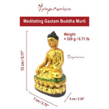 Divya Mantra Meditating Gautam Buddha Murti Sculpture Statue Puja Idol for Peace and Serenity - Divya Mantra