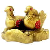 Divya Mantra Feng Shui Mandarin Ducks Pair Love Birds Statue Bedroom / Home Decor Gift Showpiece Item / Product for Good Luck, Harmony in Family, Romance Symbol, Happy Married Life - Multicolour - Divya Mantra